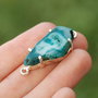 Conector agata druzy teal - GRATUIT  - pentru comenzile de peste 80 RON