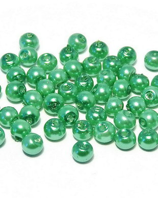 Perle din sticla, 3 mm, verzi