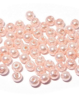 Perle din sticla, 3 mm, roz