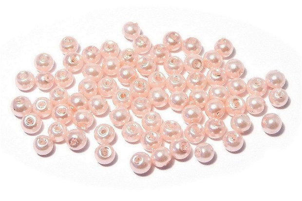 Perle din sticla, 3 mm, roz