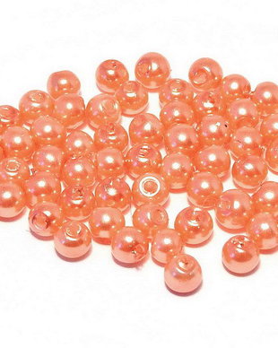 Perle din sticla, 3 mm, portocalii