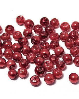Perle din sticla, 3 mm, grena