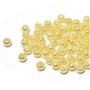 Perle din sticla, 3 mm, galben deschis
