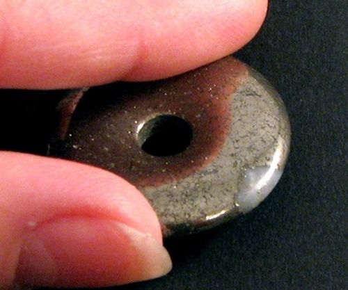 7852V - Pandantiv, donut / inel, pirita, 30mm