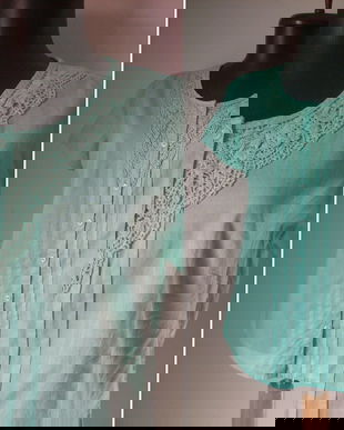 BLUZA BUMBAC DANTELA