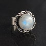 Inel Rainbow moonstone cu baza reglabila