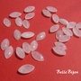Cabochon din cuart roz taietura Marquise aprox 10x17-18 mm