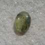 Cabochon 1 oval din prehnit cu turmalina aprox 6x18x25 mm