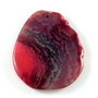 7886 - Pandantiv, agata feliata, forma neregulata, rosu fuchsia negru