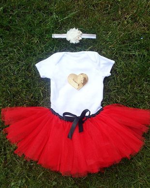 Set cu fustitat ttutu  Red&Gold