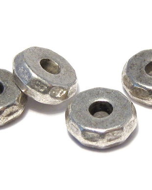 Distantier metalic, argintiu antichizat, 8x3 mm