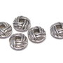 Distantier metalic, argintiu antichizat, 6x3 mm
