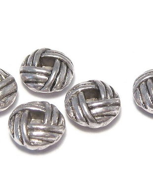 Distantier metalic, argintiu antichizat, 6x3 mm