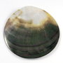 7914V - Pandantiv, sidef, disc usor convex, gri cenusiu, 74x74x2mm