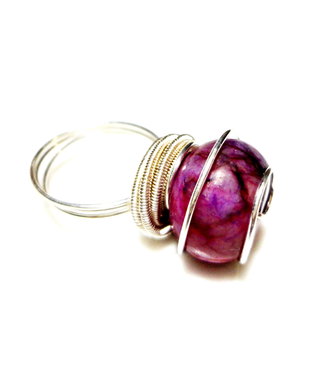 Mauve Agate Ring