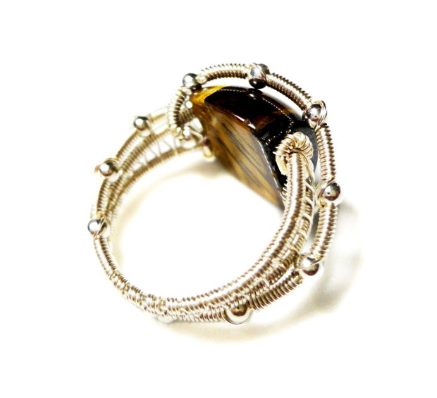 Twisted Ring, Tyger Eye