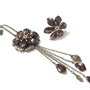 Set colier si inel maro-bronz