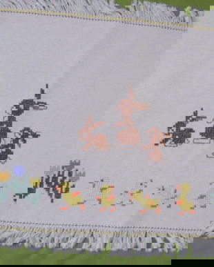 Servet rustic cu iepurasi