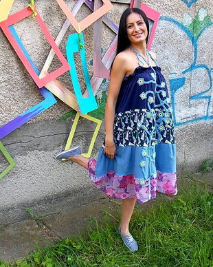 rochie vara , colorata, casual, trendy ,vaporoasa