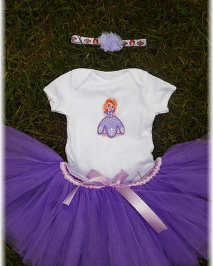Set aniversar cu fustita tutu Princess Sophia