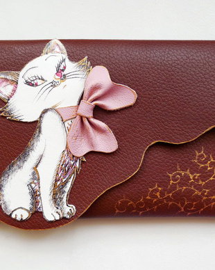poseta plic handmade unicat din piele - Marie The Aristocat