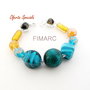 ''Blue Lagoon''- bratara din margele de sticla
