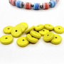 Rondele ceramica greceasca, Mikonos, lemon 8,5x2mm (PETR 008)
