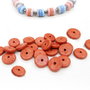 Rondele ceramica greceasca, Mikonos,teracota 8,5x2mm (PETR 007)