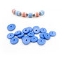 Rondele ceramica greceasca, Mikonos, albastre 8,5x2mm (PETR 006)