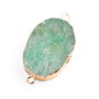 Crysopraz natural  cu formatiuni druzy  si  margini electroplacate aur