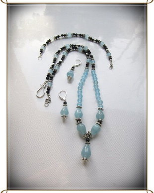 SET JAD BLEU SI BLUEGOLDSTONE