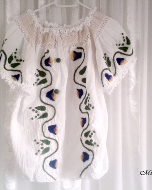 Bluza ethno wave cu broderia impaslita