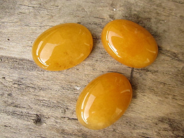 Cabochon aventurin galben, 25x18 mm