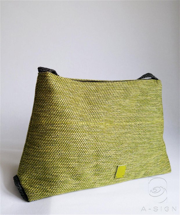 Geanta umar Simply textile green- pentru comanda