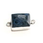 Conector rectangular cu jasper Kambaba in rama argintata