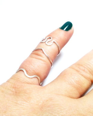 Boho Rings, argint 925, Set de 3 inele