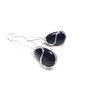 Cercei sarma argintata si black onyx