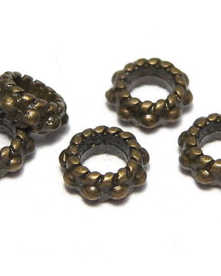 Distantier metalic, bronz, 6x2.5 mm