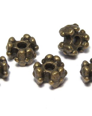 Distantier metalic, bronz, 6.5x4 mm