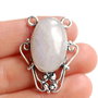 Pandant cu Moonstone natural in rama argintata si antichizata