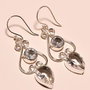 Cercei cuart topaz alb