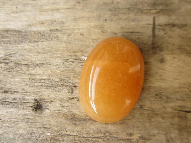 Cabochon aventurin galben-portocaliu, 25x18mm
