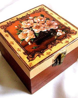 Cutie lemn decorata  - 26376