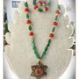 SET INDIAN- CORAL ROSU SI MALACHIT