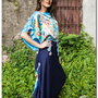 rochie de vara,gypsy,casual,navy,esarfe colorate