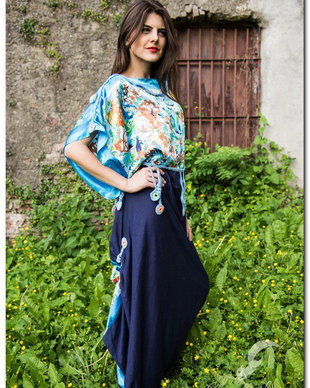 rochie de vara,gypsy,casual,navy,esarfe colorate