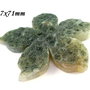 7976 - Pandantiv, agata druzy, taiata manual, floare / stea de mare, verde kai olive