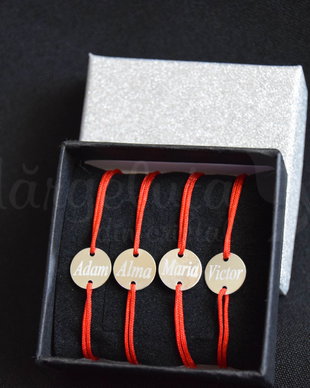 Bratara personalizata banut/charm argint 10 mm