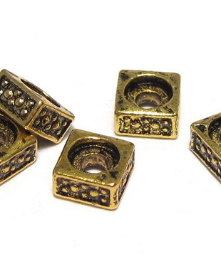 Distantier metalic, auriu antichizat, 5x3 mm