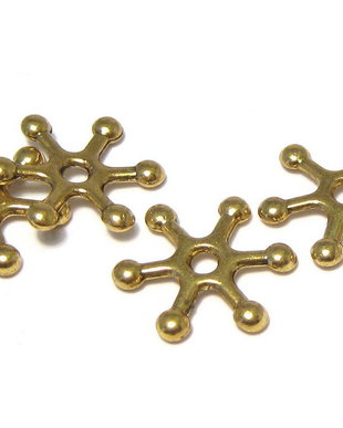 Distantier metalic, auriu antichizat, 15x1 mm